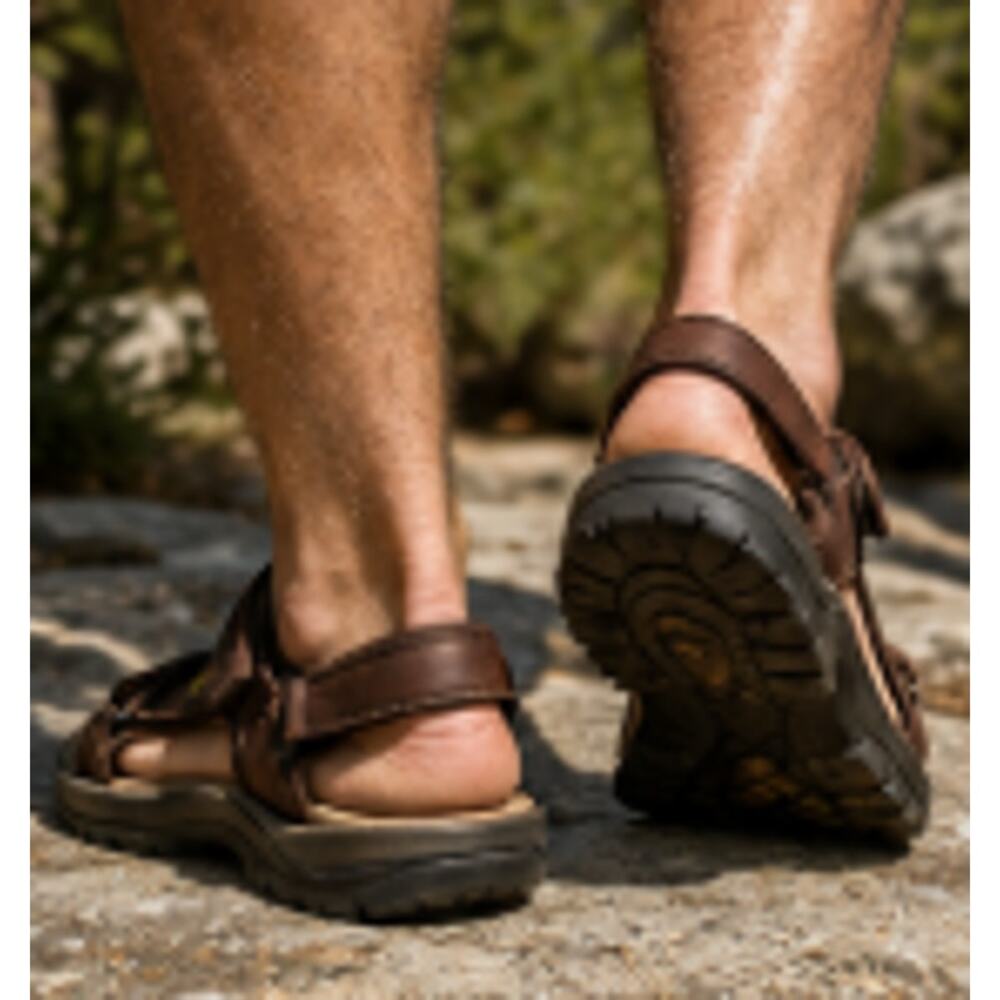 Teva Men's Hiking Sandals Size 12 Brown Outdoor Trail Walking Comfort Shoes - Picture 3 of 9